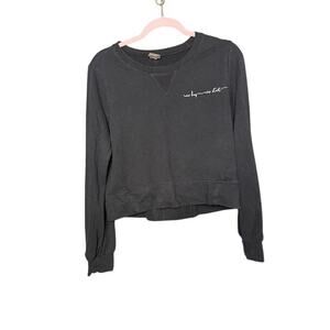 Calia By Carrie Underwood Cropped Sweater Women's Size Medium Black Fitted Back